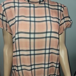 Beautiful blouse spring summer SZ M sweet pea by NY&C  Brown and gray line color